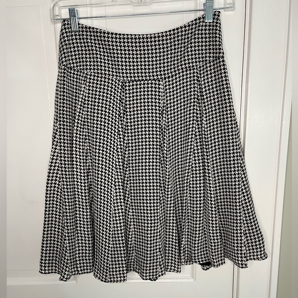Lauren Ralph Lauren Black and White A-Line Skirt